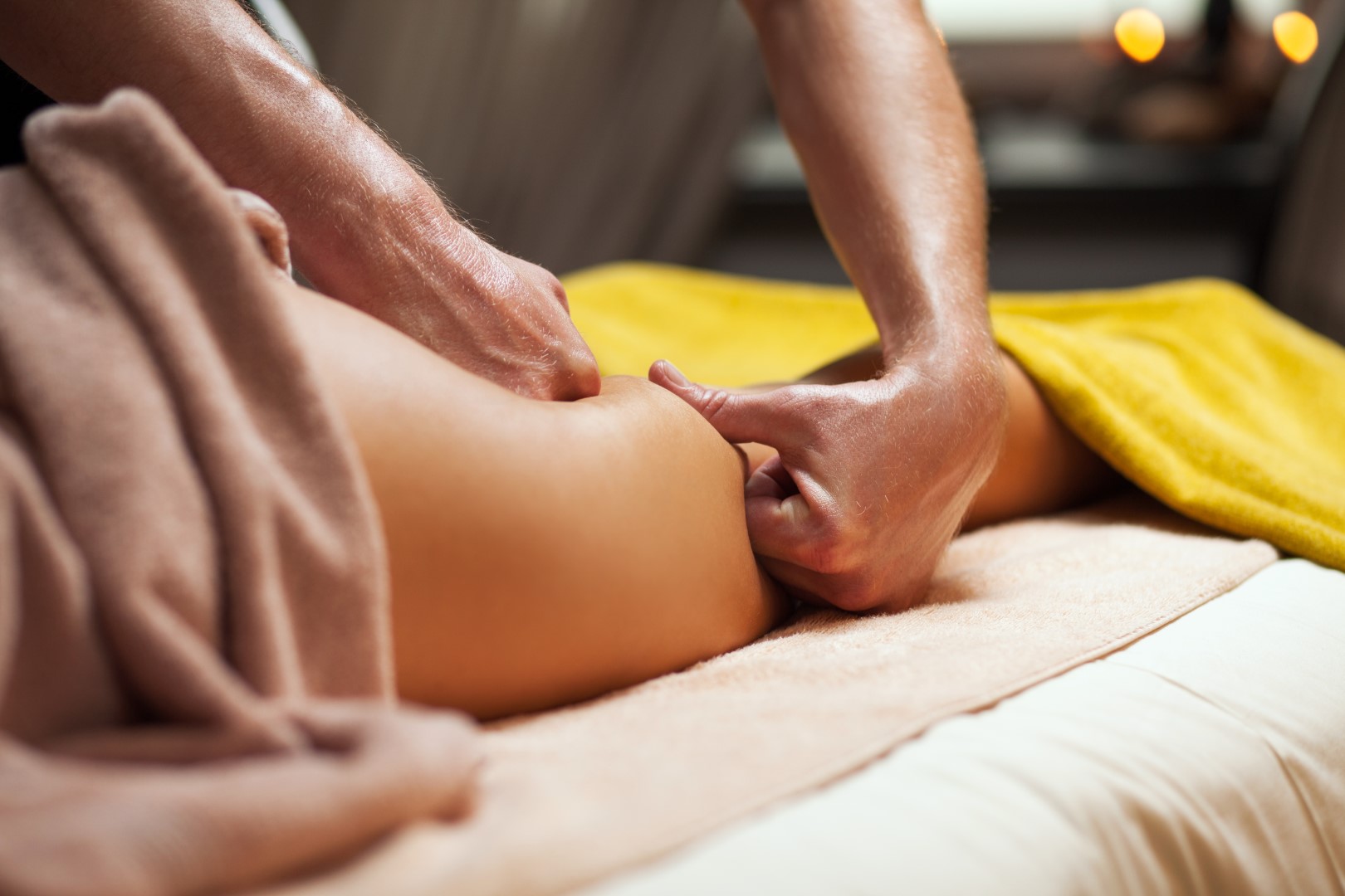 Anti cellulite massage for young woman in a luxury spa